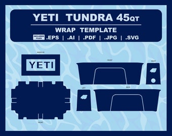 Gabarit de conception YETI, 45 pintes, toundra pour emballages en vinyle