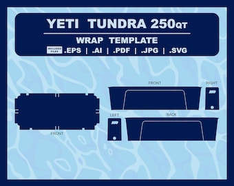 Modèle de conception YETI 250 qt Tundra pour pellicules de vinyle
