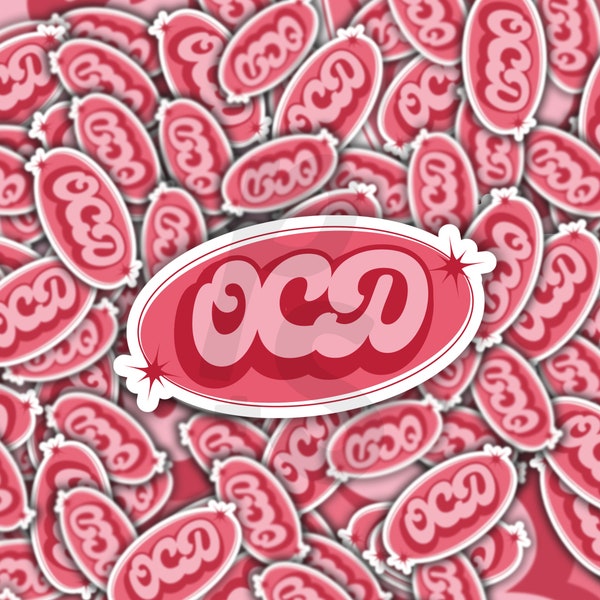 ocd awareness sticker · mental health sticker · intrusive thoughts sticker · anxiety ocd sticker · water resistant sticker