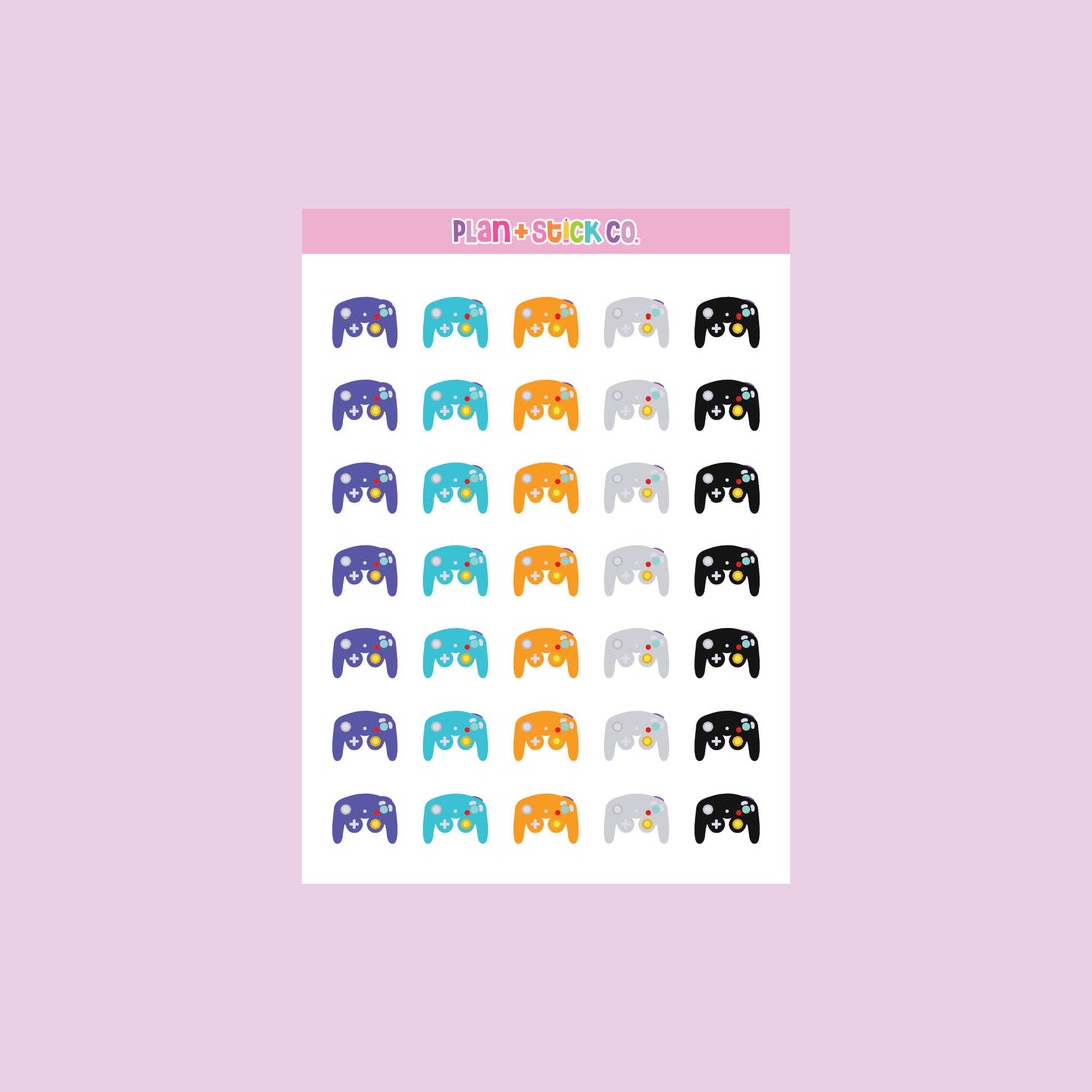 Gamecube Video Game Controller Planner Sticker Video Game - Etsy