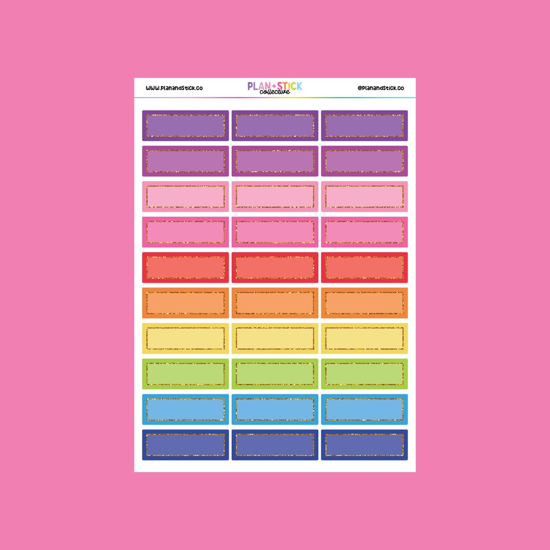 Glimmer Quarter Box Planner Stickers · Erin Condren Planner Stickers ...
