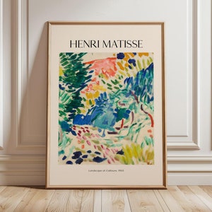 Henri Matisse - Landscape at Collioure 1905 - Framed Wall Art - Large Wall Art - Matisse Artwork - Living room Decor - Gift Landscape Art