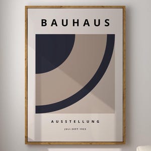 Bauhaus Poster: Mid Century Modern Framed Wall Art