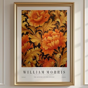 William Morris Print - Framed Wall Art - Large Wall Art - Botanical Print - Floral Print - Vintage Wall Art -  Mid Century Modern