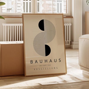 Bauhaus Art Print: Mid Century Modern Wall Decor, Framed Poster