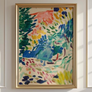Henri Matisse - Landscape at Collioure 1905 - Framed Wall Art - Large Wall Art - Matisse Artwork - Living room Decor - Gift Landscape Art