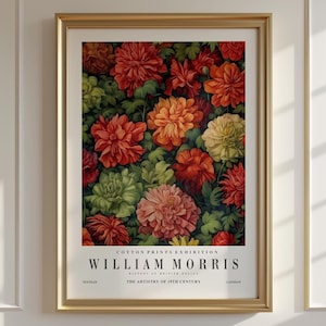 William Morris Print - Framed Wall Art - Large Wall Art - Botanical Print - Floral Print - Vintage Wall Art -  Mid Century Modern