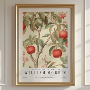 William Morris Print - Framed Wall Art - Large Wall Art - Botanical Print - Floral Print - Vintage Wall Art -  Mid Century Modern