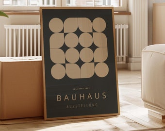 Modern Bauhaus Poster - Framed Wall Art - Art Print - Wall Art -  Mid Century Modern -  Living Room Decor - Bauhaus Print
