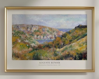 Renoir Landscape Painting: Moulin Huet, Guernsey - Vintage Framed Wall Art