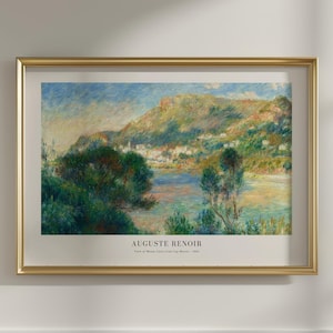 オーギュスト・ルノワール - キャップ・マルタンから見たモンテカルロの眺め 1884 - 額入りウォールアート - ヴィンテージウォールアート - 風景画 - 風景ウォールアート