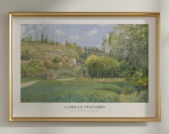 Camille Pissarro Kuhhirte Druck: Gerahmtes Vintage Bauernhaus Wandbild