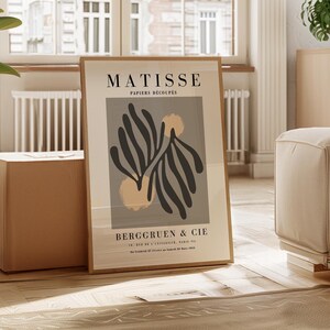 Stampa Matisse - Arte murale incorniciata - PapIers Decoupes - Mid Century Modern - Grande arte murale - Decorazione soggiorno