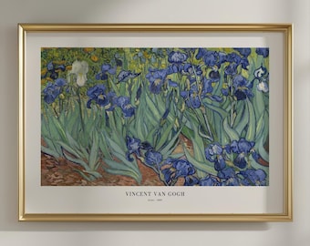 Van Gogh Irises Print: Botanical Vintage Wall Art