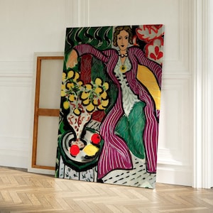 Henri Matisse - Woman in a Purple Coat 1937 - Canvas Wall Art - Minimalist Modern Art, Wall Decor, Boho Wall Art