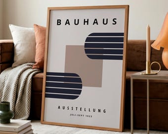 Lámina enmarcada de la exposición Bauhaus: Arte mural moderno de mediados de siglo.