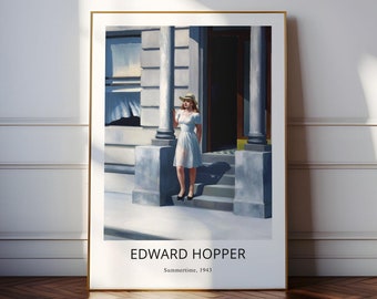 Edward Hopper Automat Print: Vintage Fine Art Poster, Framed