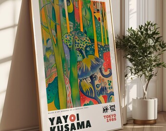 Affiche Poster Yayoi Kusama 30x40 Cm - Art Japonais Contemporain Sur Papier Premium