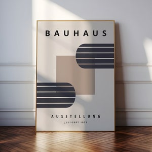 Framed Bauhaus Exhibition Print: Mid-Century Modern Wall Art