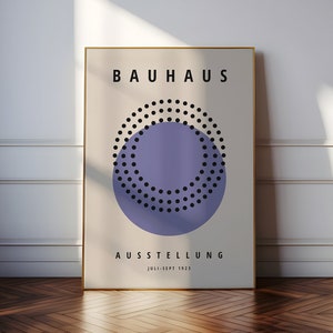 Framed Bauhaus Exhibition Poster: Mid-Century Modern Art Print