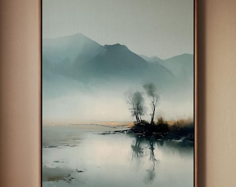 Framed Canvas Minimalist Landscape Art Print
