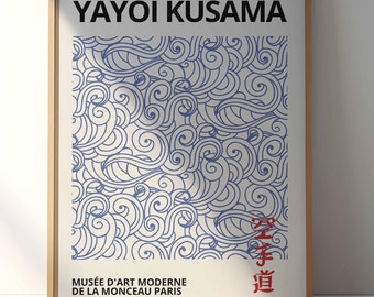 YAYOI KUSAMA Print, Framed Wall Art Maximalist Decor, Japanese Wall Art, Yayoi Kusama Poster, Japanese Modern Art Minimalist Decor