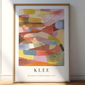 Paul Klee Print  - Movement of Vaulted Chambers 1915 - Framed Wall Art - Watercolour Wall Art - Large Wall Art -  Colourful Wall Art