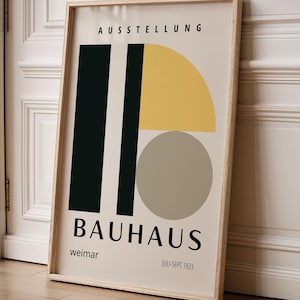 Bauhaus Art Print - Framed Wall Art - Mid Century Modern - Large Wall Art - Minimalist Wall Art - Abstract Wall Art