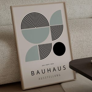 Bauhaus Art Print: Mid Century Modern Abstract Wall Art