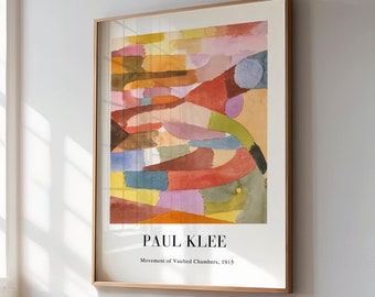 Paul Klee Print Gerahmte Wandkunst, Aquarell Wandkunst, Vintage Poster, One Piece Poster, Große Wandkunst, Bunte Wandkunst