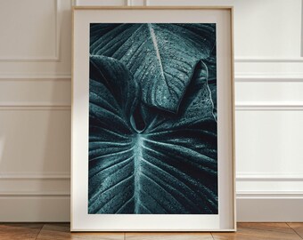 Emerald Green Botanical Print, Framed Wall Art, Emerald Green Decor, Tropical Wall Art, Sage Green Wall Decor, Botanical Wall Art