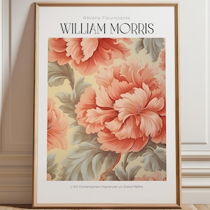 William Morris Print - Framed Wall Art - Large Wall Art - Botanical Print - Floral Print - Vintage Wall Art -  Mid Century Modern