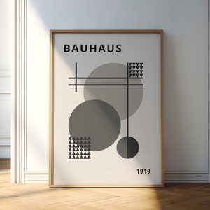 Framed Bauhaus Print: Mid Century Modern Wall Art