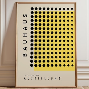 Yellow Bauhaus Print - Framed Wall Art - Mid Century Modern - Minimalist Wall Art - Modern Wall Art - Giclee Print