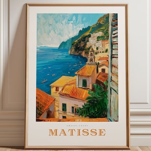 Matisse Print, Framed Wall Art, Italy Wall Art, Large Wall Art, Coastal Decor, Trendy Wall Art, Matisse Inspired, Landscape Wall Art