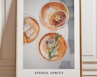 Poster Aperol Spritz : impression de cocktails avec chariot de bar