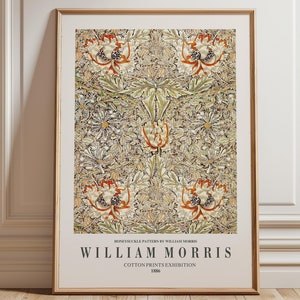 Impresión de William Morris - MADRESELVA 1886 - Arte mural enmarcado - Arte mural grande - Impresiones florales - Arte mural vintage - Patrón botánico clásico