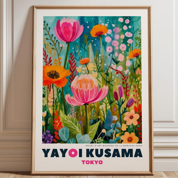 Impresión de la Exposición Botánica Yayoi Kusama: Arte moderno japonés enmarcado