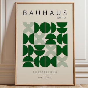 Green Bauhaus Poster - Framed Wall Art - Art Print - Wall Art -  Mid Century Modern -  Living Room Decor - Bauhaus Print - Green Wall Art