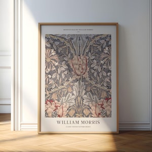 Impresión de William Morris - MADRESELVA 1876 - Arte mural enmarcado - Arte mural grande - Impresiones florales - Arte mural vintage - Patrón botánico clásico