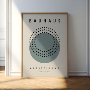 Póster de Bauhaus enmarcado, arte de pared moderno de mediados de siglo, arte de pared minimalista, arte de pared grande, impresión Bauhaus
