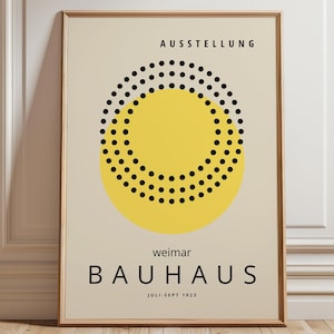 Yellow Bauhaus Print - Framed Wall Art - Mid Century Modern - Minimalist Wall Art - Modern Wall Art - Giclee Print