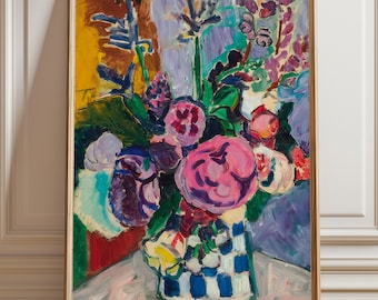 Henri Matisse 'Les Pivoines' Kunstdruck mit Rahmen