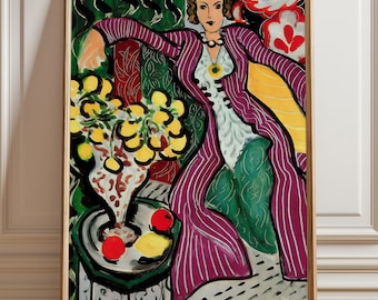 Henri Matisse Woman in Purple Coat Print: Framed Museum-Quality Wall Art