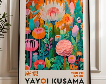 Kusama アートポスター A2版 YAYOI KUSAMA Print - Framed Wall Art - Japanese Wall Art