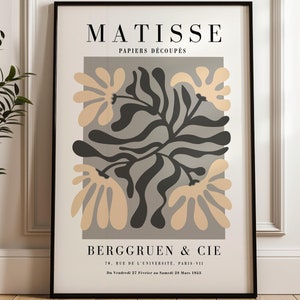 Stampa Matisse - Arte murale incorniciata - PapIers Decoupes - Mid Century Modern - Grande arte murale - Decorazione soggiorno