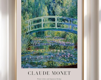 Claude Monet - Morning on the Seine - Framed Vintage Oil Painting