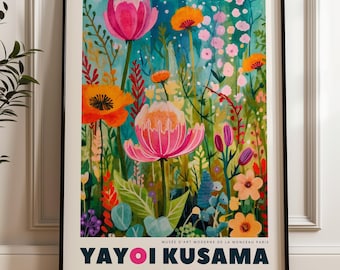 YAYOI KUSAMA Print - Framed Wall Art - Japanese Wall Art