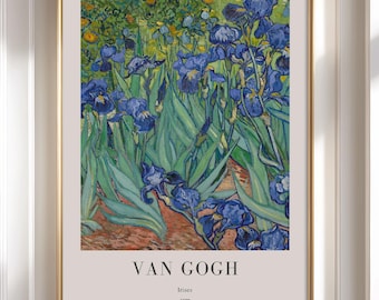 Van Gogh Irises Print: Vintage Framed Wall Art
