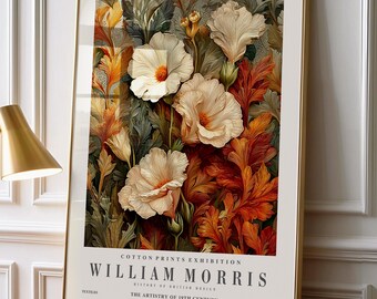 Vintage Floral Garden Print – Warm Botanical Wall Art in Classic English Style